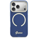 Kryt Guess IML Script Metal MagSafe pro iPhone 17 Pro - modrý