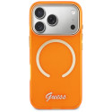 Kryt Guess IML SCRIPT METAL MagSafe iPhone 17 Pro - oranžový
