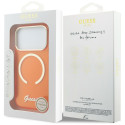 Kryt Guess IML SCRIPT METAL MagSafe iPhone 17 Pro - oranžový