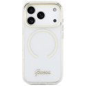 Kryt Guess IML Script Metal MagSafe pro iPhone 17 Pro - clear