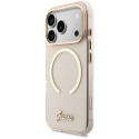 Kryt Guess IML Script Metal MagSafe iPhone 17 Pro - pink