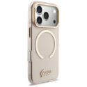 Kryt Guess IML Script Metal MagSafe iPhone 17 Pro - pink