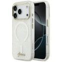 Kryt Guess IML Shell Script Metal MagSafe pro iPhone 17 Pro Max - whit
