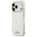 Kryt Guess IML Shell Script Metal MagSafe pro iPhone 17 Pro Max - whit