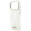 Kryt Guess IML Shell Script Metal MagSafe pro iPhone 17 Pro Max - whit