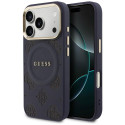 Kryt Guess Peony Hot Stamp pro iPhone 17 Pro - modrá