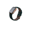 NJORD Jord Řemínek z lososí kůže pro Apple Watch 42/44/45/49mm, tmavě zelený