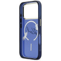Kryt Karl Lagerfeld IML Choupettes MagSafe pro iPhone 17 Pro - modrý