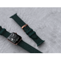 NJORD Jord Řemínek z lososí kůže pro Apple Watch 42/44/45/49mm, tmavě zelený