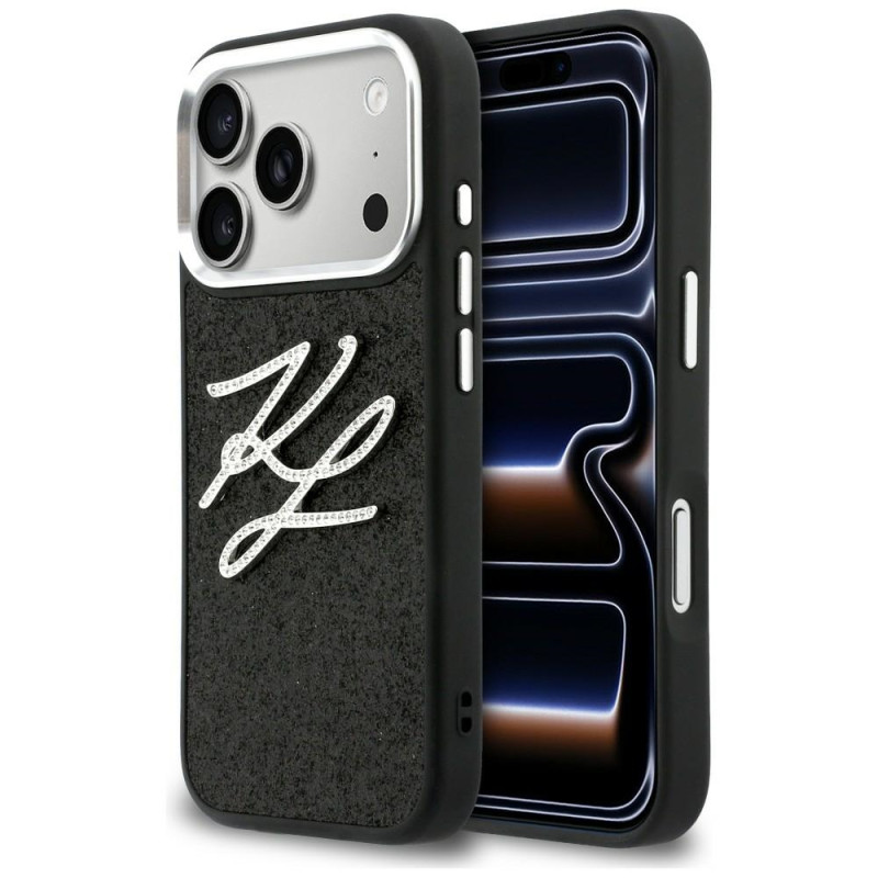 Kryt Karl Lagerfeld KL Diamond Logo pro iPhone 17 Pro - černý