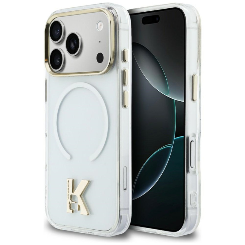 Kryt Karl Lagerfeld IML K HEAD Logo pro iPhone 17 Pro - clear