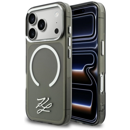 Kryt Karl Lagerfeld IML KL SCRIPT iPhone 17 Pro Max - černý
