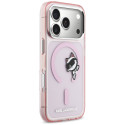 Kryt Karl Lagerfeld IML Peekaboo MagSafe iPhone 17 Pro - růžový