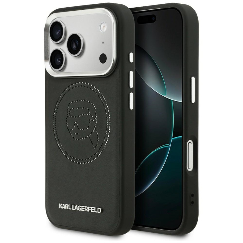 Kryt Karl Lagerfeld K Head Point Logo pro iPhone 17 Pro Max - černý