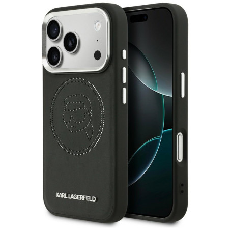Kryt Karl Lagerfeld K Head Point Logo iPhone 17 Pro Max černý