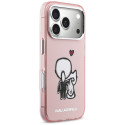 Kryt Karl Lagerfeld Karl & Choupette pro iPhone 17 Pro Max - růžová