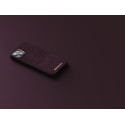 NJORD Salmon Leather MagSafe Odolný kryt z lososí kůže pro iPhone 14 Plus/15 Plus, rezavě červený