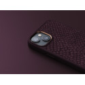 NJORD Salmon Leather MagSafe Odolný kryt z lososí kůže pro iPhone 14 Plus/15 Plus, rezavě červený