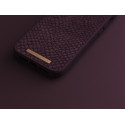 NJORD Salmon Leather MagSafe Odolný kryt z lososí kůže pro iPhone 14 Plus/15 Plus, rezavě červený
