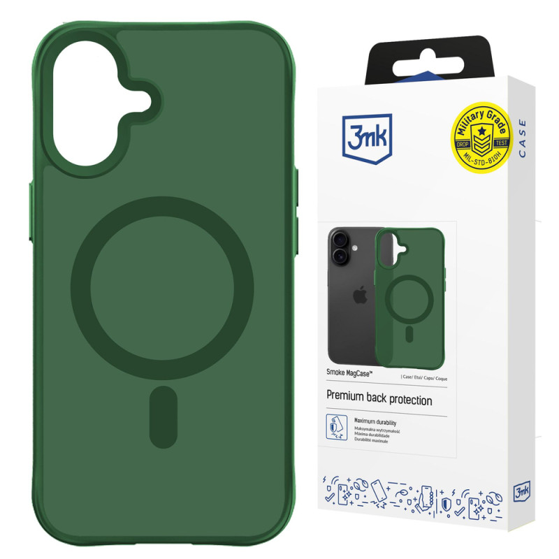 Kryt 3mk SMOKE MAGCASE pro iPhone 17 - zelený (translucent)