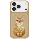 Kryt Nimmy LUCKY FASHION CAT MagSafe pro iPhone 17 Pro - hnědá