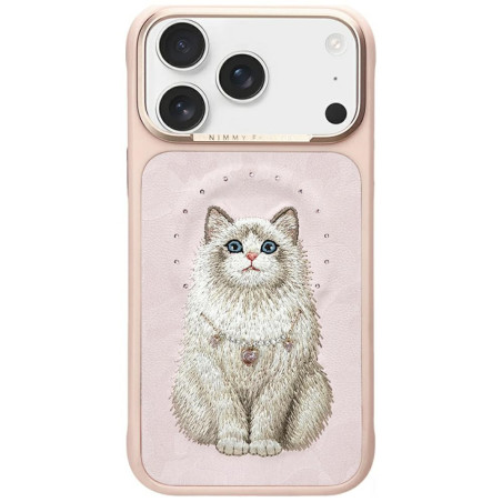 Kryt Nimmy Lucky Fashion Cat pro iPhone 17 Pro Max - růžový