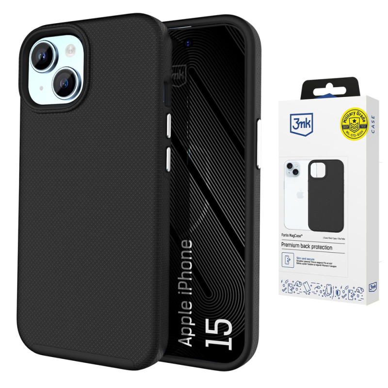 Kryt 3mk Fortis MagCase pro iPhone 15 - black