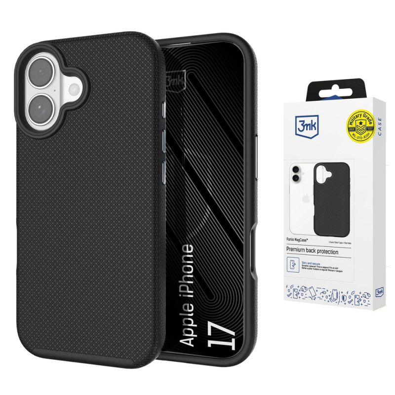 Kryt 3mk FORTIS MAGCASE pro iPhone 17 - černý