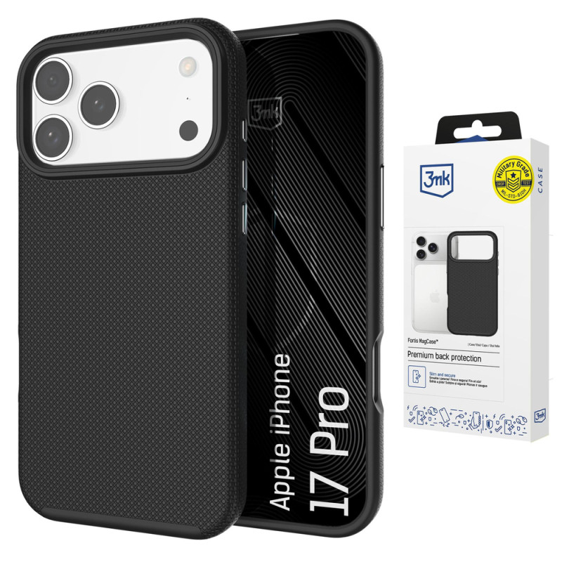 Kryt 3mk FORTIS MAGCASE pro iPhone 17 Pro - černý