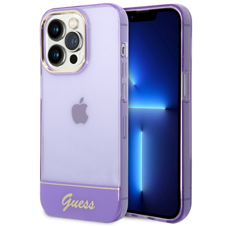 Kryt Guess TRANSLUCENT iPhone 14 Pro Max – fialové