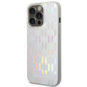 Kryt Karl Lagerfeld Monogram Iridescent iPhone 14 Pro - stříbrné