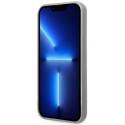 Kryt Karl Lagerfeld Monogram Iridescent iPhone 14 Pro - stříbrné