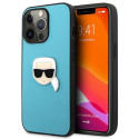 Kryt Karl Lagerfeld IKONIK Karl pro iPhone 13 Pro Max - modrý