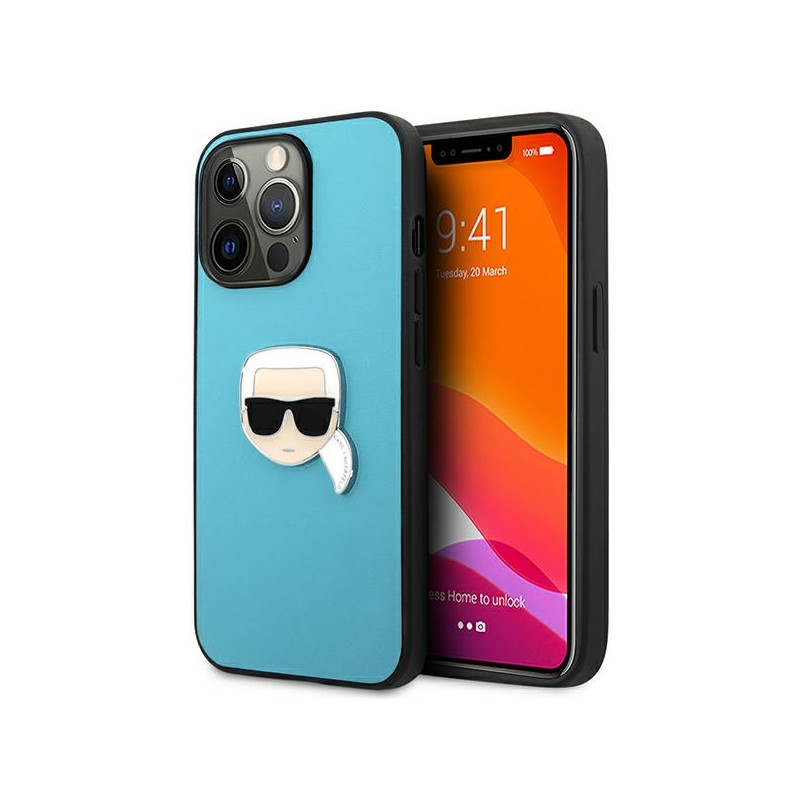 Kryt Karl Lagerfeld IKONIK Karl pro iPhone 13 Pro Max - modrý