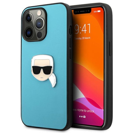 Kryt Karl Lagerfeld IKONIK Karl pro iPhone 13 Pro Max - modrý