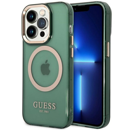 Kryt Guess GUHMP14LHTCMA pro iPhone 14 Pro - Gold Outline