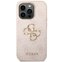 Kryt Guess 4G BIG METAL LOGO pro iPhone 15 Pro - růžová