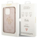 Kryt Guess 4G BIG METAL LOGO pro iPhone 15 Pro - růžová