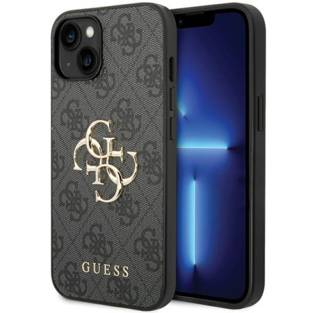 Kryt Guess 4G BIG METAL LOGO pro iPhone 15 - šedý