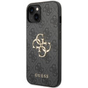 Kryt Guess 4G BIG METAL LOGO pro iPhone 15 - šedý