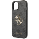 Kryt Guess 4G BIG METAL LOGO pro iPhone 15 - šedý