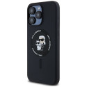Kryt Karl Lagerfeld SILICONE KARL&Choupette iPhone 15 Pro Max black