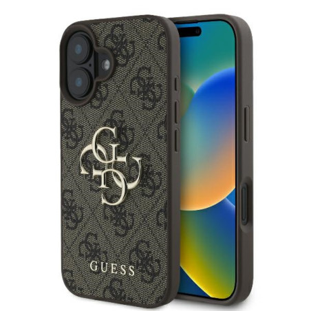 Kryt Guess 4G BIG LOGO pro iPhone 16 - hnědý