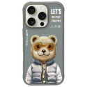 Kryt Nimmy COOL&FUTE 2.0 Bear iPhone 16 Pro – šedá