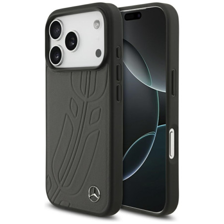 Kryt Mercedes LAUREL MagSafe pro iPhone 17 Pro - černá/šedá