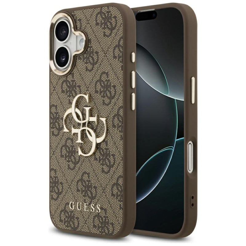 Kryt Guess 4G BIG 4G Classic Logo pro iPhone 17 - hnědá/zlatá