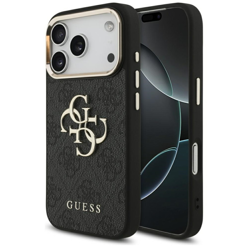 Kryt Guess 4G Big 4G Classic Logo pro iPhone 17 Pro - black/gold