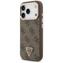 Kryt Guess 4G Triangle Logo pro iPhone 17 Pro - hnědý/zlatý