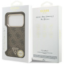 Kryt Guess 4G Triangle Logo pro iPhone 17 Pro - hnědý/zlatý