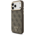 Kryt Guess Triangle Logo MagSafe iPhone 17 Pro Max - hnědá/zlatá